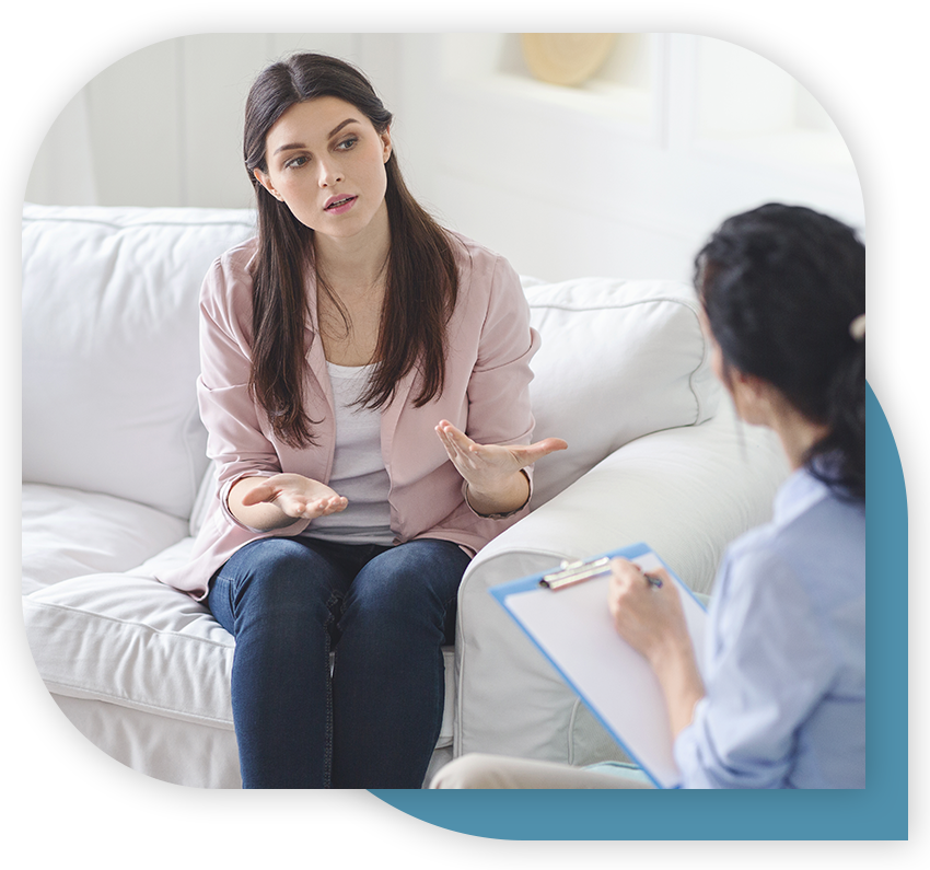 a talk therapy session